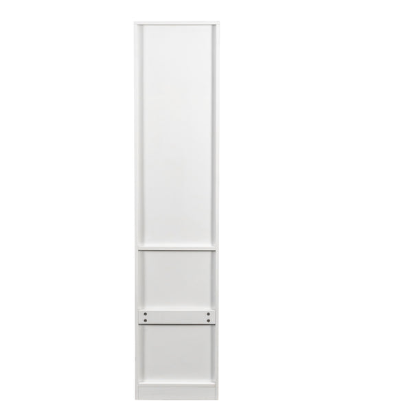 English Elm Elegant White Storage Cabinet – Modern Design With Glass Doors & Ample Space For Any Room Decor W331P298186