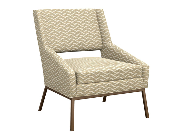 Lexington Amani Upholstered Accent Chair with Brass Accents Ultra Down Cushion Living Room 1927-11B-75