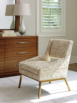 Lexington Amani Upholstered Accent Chair with Brass Accents Ultra Down Cushion Living Room 1927-11B-75