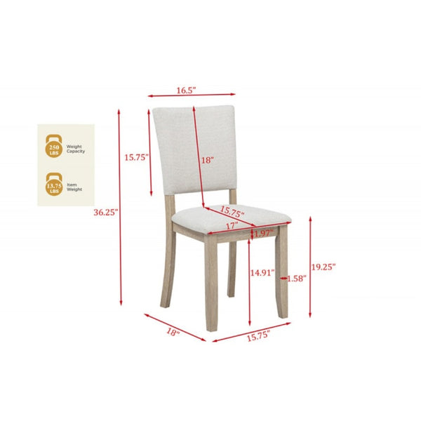 English Elm 5 Piece Round Oak Dining Set with Sculptural Base and Four Upholstered Chairs B011S01918
