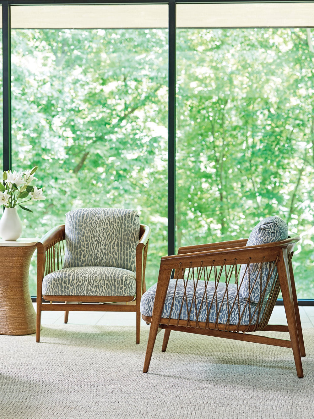 Lexington Tommy Bahama Home Davita Chair - Luxurious Palm Desert Design With Blend Down Back Cushion And Elegant Upholstery  Wood 1928-11-40