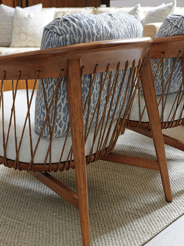 Lexington Tommy Bahama Home Davita Chair - Luxurious Palm Desert Design With Blend Down Back Cushion And Elegant Upholstery  Wood 1928-11-40