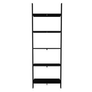 Manhattan Comfort Cooper Mid-Century Modern Ladder Bookcase Black 192AMC153