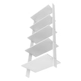 Manhattan Comfort Cooper Mid-Century Modern Ladder Bookcase White 192AMC6