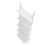 Manhattan Comfort Cooper Mid-Century Modern Ladder Bookcase White 192AMC6