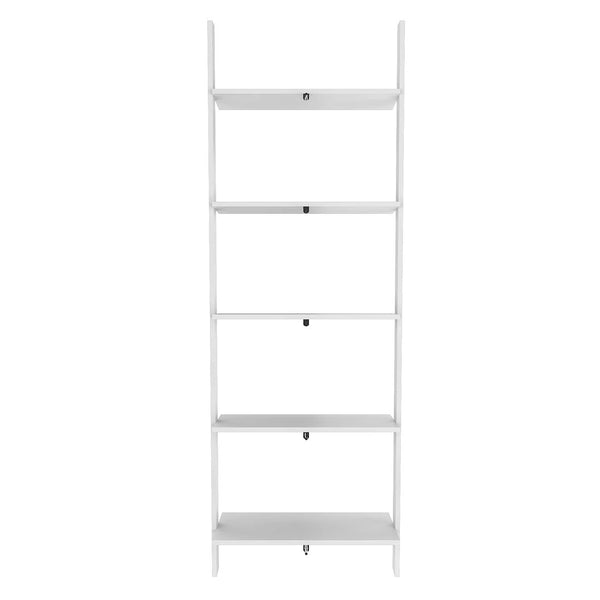 Manhattan Comfort Cooper Mid-Century Modern Ladder Bookcase White 192AMC6