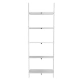 Manhattan Comfort Cooper Mid-Century Modern Ladder Bookcase White 192AMC6