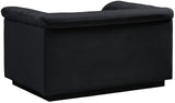 Cascade Black Velvet Fabric Chair 192Black-C Meridian Furniture