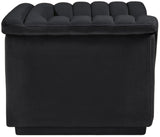 Cascade Black Velvet Fabric Chair 192Black-C Meridian Furniture