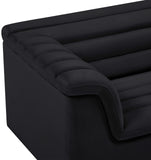 Cascade Black Velvet Fabric Chair 192Black-C Meridian Furniture