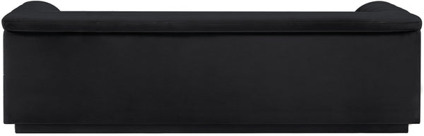 Cascade Black Velvet Fabric Sofa 192Black-S Meridian Furniture