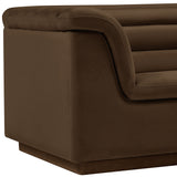 Cascade Brown Velvet Fabric Chair 192Brown-C Meridian Furniture