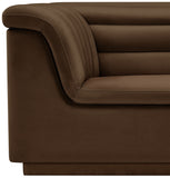 Cascade Brown Velvet Fabric Chair 192Brown-C Meridian Furniture