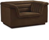 Cascade Brown Velvet Fabric Chair 192Brown-C Meridian Furniture