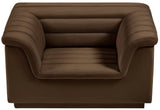 Cascade Brown Velvet Fabric Chair 192Brown-C Meridian Furniture