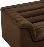 Cascade Brown Velvet Fabric Chair 192Brown-C Meridian Furniture