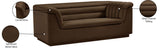 Cascade Brown Velvet Fabric Loveseat 192Brown-L Meridian Furniture