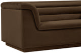 Cascade Brown Velvet Fabric Loveseat 192Brown-L Meridian Furniture