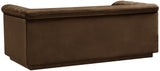 Cascade Brown Velvet Fabric Loveseat 192Brown-L Meridian Furniture