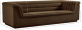 Cascade Brown Velvet Fabric Sofa 192Brown-S Meridian Furniture