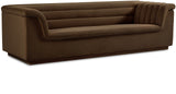 Cascade Brown Velvet Fabric Sofa 192Brown-S Meridian Furniture