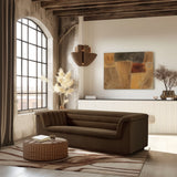 Cascade Brown Velvet Fabric Sofa 192Brown-S Meridian Furniture