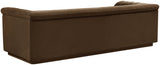 Cascade Brown Velvet Fabric Sofa 192Brown-S Meridian Furniture