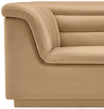 Cascade Camel Velvet Fabric Chair 192Camel-C Meridian Furniture