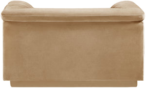 Cascade Camel Velvet Fabric Chair 192Camel-C Meridian Furniture