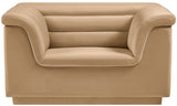 Cascade Camel Velvet Fabric Chair 192Camel-C Meridian Furniture