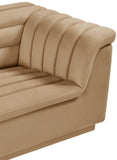 Cascade Camel Velvet Fabric Chair 192Camel-C Meridian Furniture