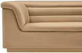 Cascade Camel Velvet Fabric Loveseat 192Camel-L Meridian Furniture