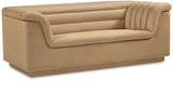 Cascade Camel Velvet Fabric Loveseat 192Camel-L Meridian Furniture