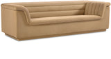 Cascade Camel Velvet Fabric Sofa 192Camel-S Meridian Furniture