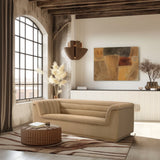 Cascade Camel Velvet Fabric Sofa 192Camel-S Meridian Furniture