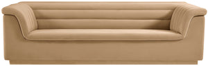 Cascade Camel Velvet Fabric Sofa 192Camel-S Meridian Furniture