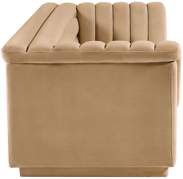 Cascade Camel Velvet Fabric Sofa 192Camel-S Meridian Furniture