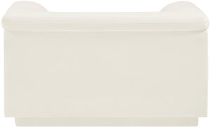 Cascade Cream Velvet Fabric Chair 192Cream-C Meridian Furniture