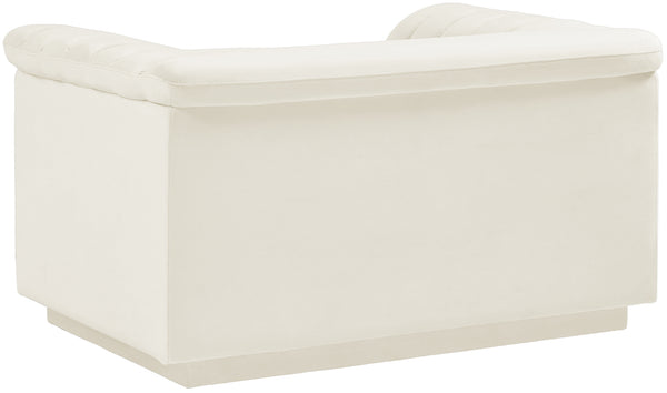 Cascade Cream Velvet Fabric Chair 192Cream-C Meridian Furniture