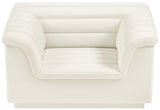 Cascade Cream Velvet Fabric Chair 192Cream-C Meridian Furniture