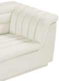 Cascade Cream Velvet Fabric Chair 192Cream-C Meridian Furniture