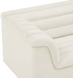 Cascade Cream Velvet Fabric Chair 192Cream-C Meridian Furniture