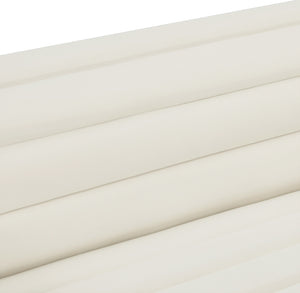 Cascade Cream Velvet Fabric Loveseat 192Cream-L Meridian Furniture