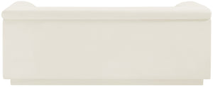 Cascade Cream Velvet Fabric Loveseat 192Cream-L Meridian Furniture