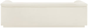 Cascade Cream Velvet Fabric Sofa 192Cream-S Meridian Furniture