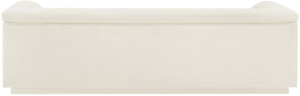 Cascade Cream Velvet Fabric Sofa 192Cream-S Meridian Furniture