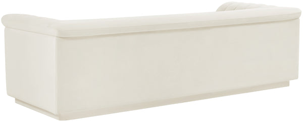 Cascade Cream Velvet Fabric Sofa 192Cream-S Meridian Furniture