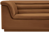 Cascade Saddle Velvet Fabric Sofa 192Saddle-S Meridian Furniture