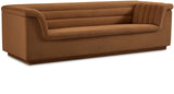 Cascade Saddle Velvet Fabric Sofa 192Saddle-S Meridian Furniture