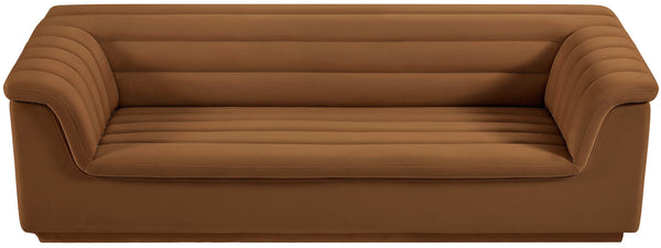 Cascade Saddle Velvet Fabric Sofa 192Saddle-S Meridian Furniture